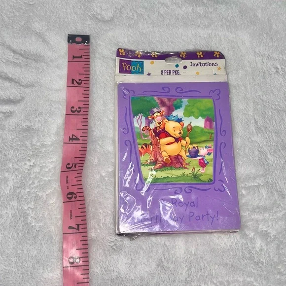 Vintage 90’s Winnie The Pooh Disney Birthday Invitations Pack Of 8 - Picture 4 of 6